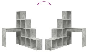 Sarokíróasztal Beton szürke 101,5 x 149,5 x 149,5 cm Faanyag