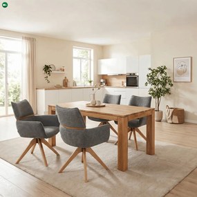 Szürke szövet étkezőszék – kényelmes kárpitozott szék DCH-D1348 GREY2