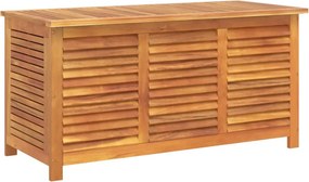 vidaXL tömör akácfa kerti tárolóláda zsaluval 113 x 50 x 56 cm