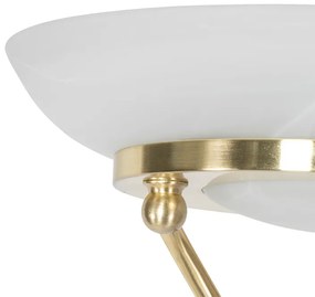 Állólámpa sárgaréz olvasólámpával, LED-del és dimmerrel - Empoli