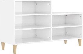 vidaXL magasfényű fehér szerelt fa cipősszekrény 102x36x60 cm
