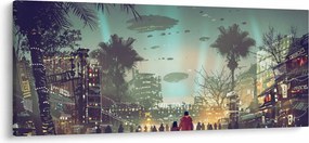 Kép - egy város a jövőben (120x50 cm)