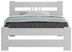 Fa ágy 90x200 LUX VitBed fehér + Matrac 90x200 Niobé