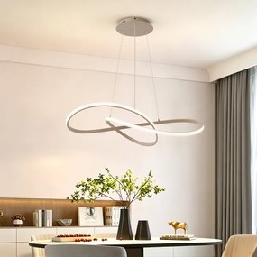 Brilagi - LED, dimmelhető kábelen függesztett csillár INFINITY LED/80W/230V 80x80 cm bézs + távirányító