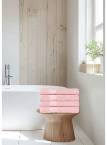 Rózsaszín frottír pamut törölköző szett 4 db-os 50x100 cm – Good Morning