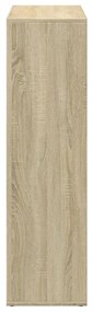 sonoma tölgy szerelt fa elválasztó könyvespolc 102x29x103,5 cm