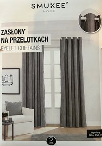 Kész függöny Bársony átvezetőkkel 2 db Smukee 140x250 cm