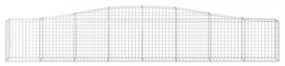 vidaXL 20 db íves horganyzott vas gabion kosár 400x30x60/80 cm