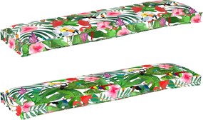 vidaXL Raklap párna készlet 2 pcs Trópusi dzsungel 150 x 40 x 8 cm