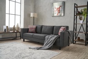 3 személyes kanapé Kale Linen - Antracit