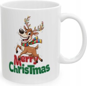 Rénszarvasos bögre Merry Christmas felirattal vicces karácsonyi ajándék