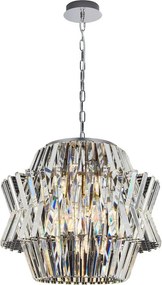 MILAGRO ML0402 CROWN Kristály Függesztett Lámpa Króm E14 IP20