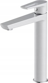 Mille magas mosdócsaptelep, kifolyócsővel, fehér (S951-355) /sm/