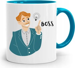 Kék Bögre Főnöknek Boss Ajándék fényképes nyomattal