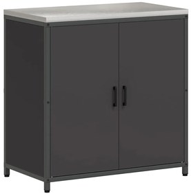Konyhai Tároló Készlet polcokkal 3 pcs Fekete 240 x 50 x 92 cm