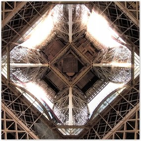 Poszterek 100x100 Eiffel-torony alulról