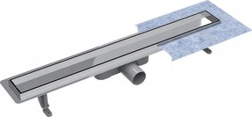 Lineáris lefolyó Besco Virgo Króm Duo 60 cm Csiszolt króm 56l/min 2in1