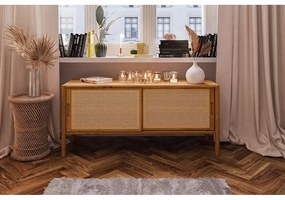 Tölgyfa TV-állvány 142x64 cm Pola - The Beds