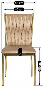 Bézs Bársony Étkezőszék. DAN