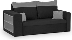 PAVEL Kétszemélyes kinyitható kanapé Fekete/világosszürke