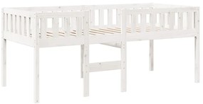 fehér tömör fenyőfa gyerekágy matrac nélkül 75 x 190 cm