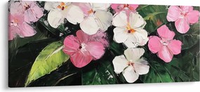 Kép - Rózsaszín és fehér virágok (120x50 cm)