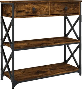 vidaXL füstös tölgy színű szerelt fa tálalóasztal 75x28x75 cm