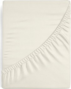 NOVA3 lepedő krémszínű 220x200 +30cm szatén pamut, gumis