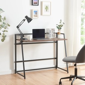 [en.casa] Összecsukható íróasztal Ringerike 104,5x53x85,5cm fekete/dió