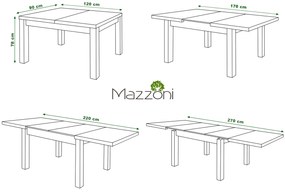 Mazzoni ROYAL Artisan Tölgy - 270 cm-es NYITHATÓ ASZTAL!
