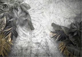 Fotótapéta Levelek Beton utánzat Natura 254x184