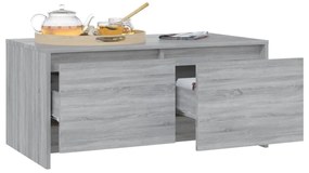 Szürke sonoma szerelt fa dohányzóasztal 90x50x41,5 cm
