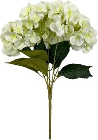 Hortenzia csokor krém és világos zöld váza a temetőbe