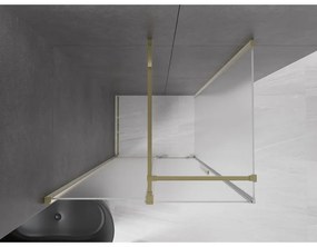 Mexen Velar, zuhanykabin tolóajtóval 130 x 85 cm, 8 mm-es mattüveg, arany fényes, 871-130-085-31-50