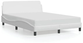 fehér műbőr ágykeret Dover 140x190 cm