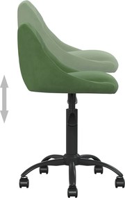 vidaXL sötétzöld bársony irodaszék