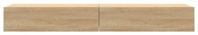 2 db sonoma tölgyszínű TV-szekrény LED-lámpákkal 60x35x15,5 cm