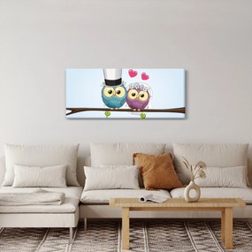 Kép - szerelmes baglyok (120x50 cm)