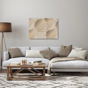 Kép - Mandalák arany tónusokban (üvegen) (70x50 cm)