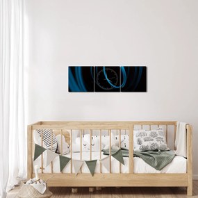 Kék vonal képe (órával) (90x30 cm)