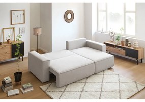 Bézs kinyitható sarokkanapé (variálható) Nihad – Bobochic Paris