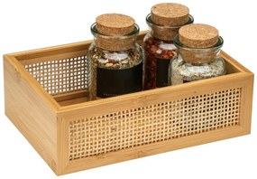 Allegre bambusz fürdőszobai rendszerező, 22 x 7 cm - Wenko