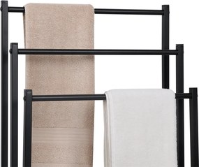 Törölközőtartó állvány, fekete, POLDO