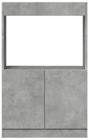 betonszürke szerelt fa magasszekrény 63 x 33 x 100 cm