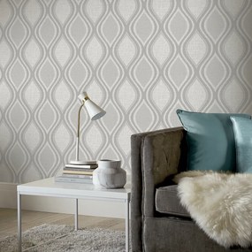 Arthouse Signature 1 Curve szürke geometrikus vlies tapéta – 295101