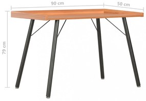 barna íróasztal 90 x 50 x 79 cm