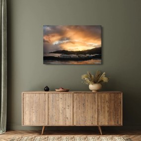 Kép - felhős tengerpart (90x60 cm)