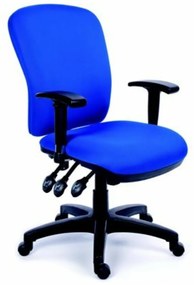 Irodai szék, állítható karfával, kék gyöngyszövet-borítás, fekete lábkereszt, MAYAH Comfort (BBSZVV14)