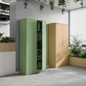 Irodai szekrény, 900 x 1850 x 400 mm, Fresh Style: pasztellzöld