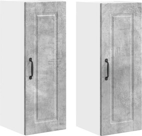 vidaXL Konyhaszekrény 2 pcs Beton Szürke 30 x 31 x 80 cm Faanyag